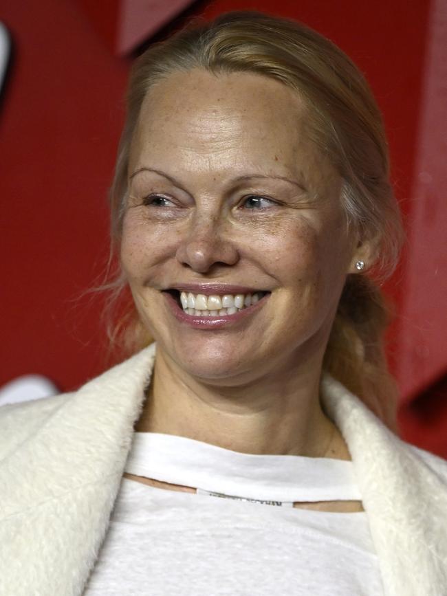 Pamela Anderson opted for a fresh face. Picture: Gareth Cattermole/Getty Images