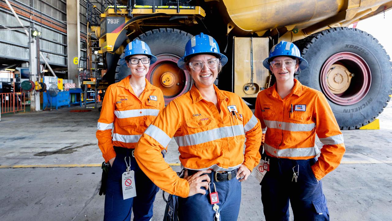 Taylor Groth, Carla Devereux and Karissa Bailey. Picture: Luke Marsden