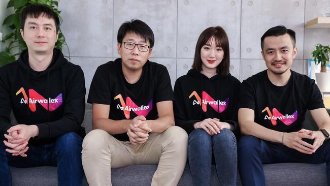 Airwallex co-founders, from left. Xijing Dai, Jack Zhang, Lucy Liui and Max Li.