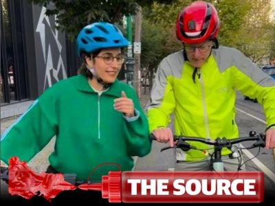The Source bike lanes. The Source