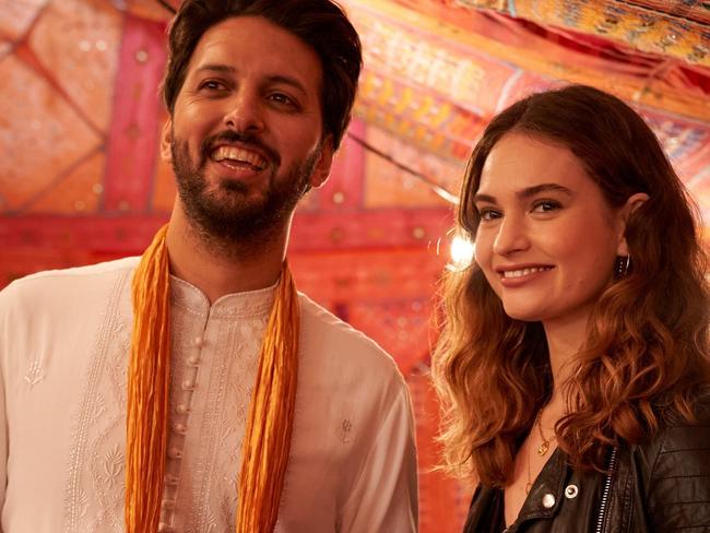Shazad Latif- and Lily James in WHATS LOVE GOT TO DO WITH IT.  Picture - Supplied