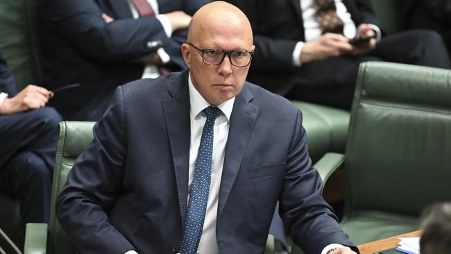 Opposition leader Peter Dutton has welcomed Labor dumping the misinformation bill. Picture: NewsWire / Martin Ollman