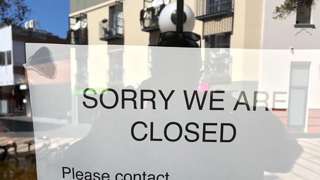 A sign on a store in Syney in April. Picture: Jim O'Rourke