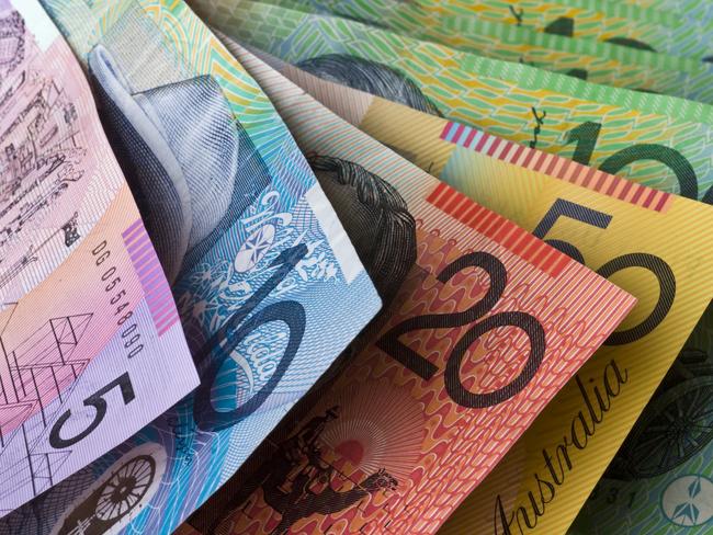 "Stock Photo of Australian Money, Five, Ten, Twenty, Fifty and One Hundred Dollar Notes"  Picture: istock