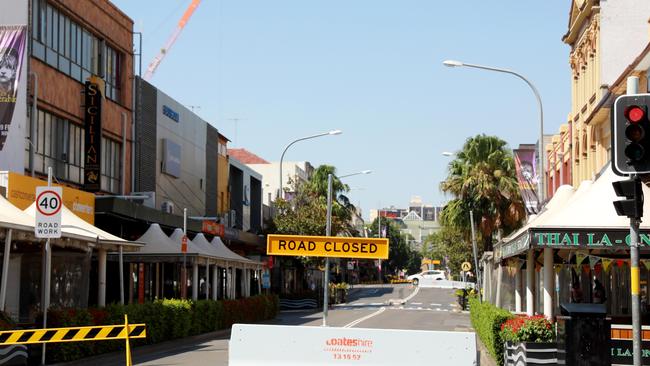 Church St in February 2020 when light rail work started on the dining strip. Picture: Angelo Velardo