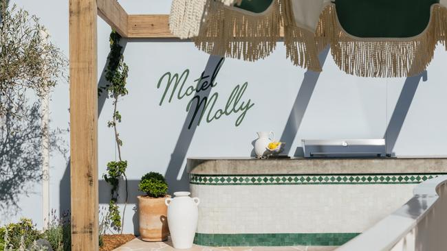 The motel has been given a makeover inspired by Mediterranean coastal towns.