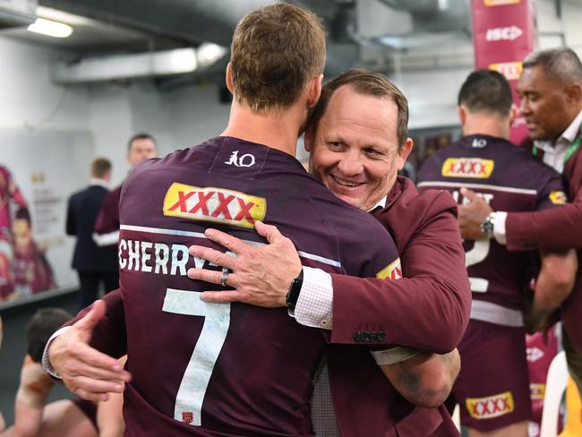 Daly Cherry-Evans and Kevin Walters. Picture: NRL Photos