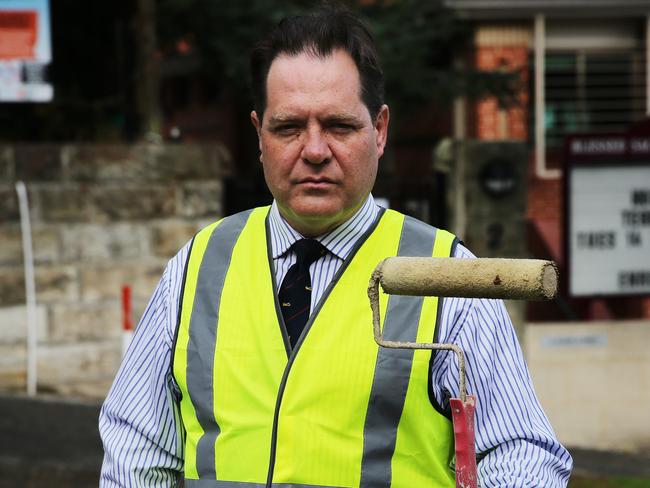 Mosman Councillor Simon Menzies floated the idea of a $10,000 reward to catch those responsible for damaging trees in Mosman. Picture: Braden Fastier