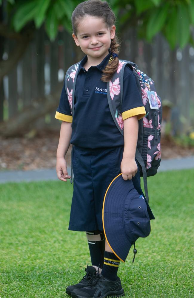 Arlo Brigg is raring to go for her first year at school.