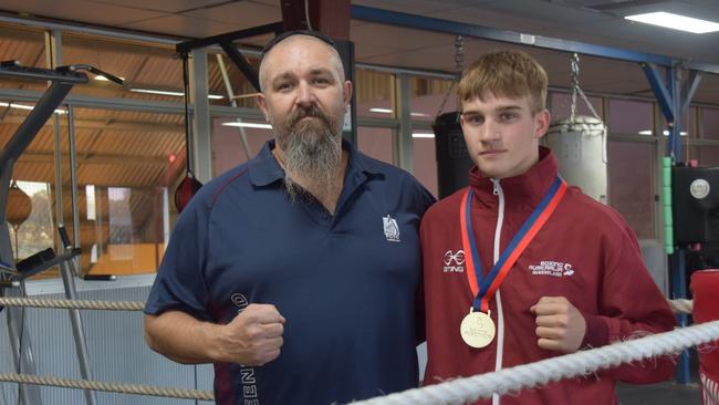 Dalby boy, 15-year-old Judd Alderton came home victorious after competing at the 2023 Australian Schools Boxing Championships, nabbing the gold medal. Picture: Emily Devon