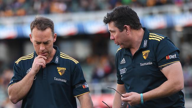 Alastair Clarkson and Brett Ratten worked together at the Hawks. Picture: AAP Images