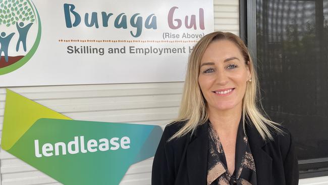 Celeste Dargan, Workforce and Industry Participation Manager, Lendlease at the Buraga Gul employment hub. Picture: Paul Brescia