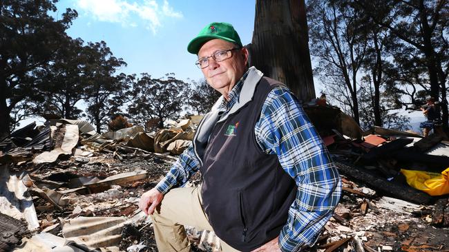 Binna Burra Lodge's Steve Noakes in the ruins. Picture: NIGEL HALLETT