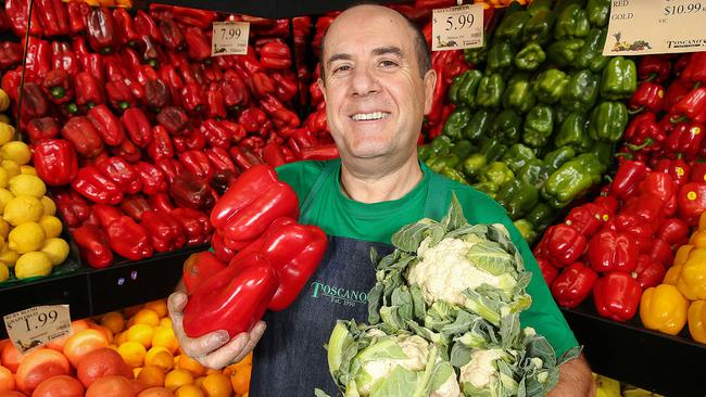 Luke Bartlett of Toscano’s says cauliflowers are “very hard to come by”. Picture: Ian Currie