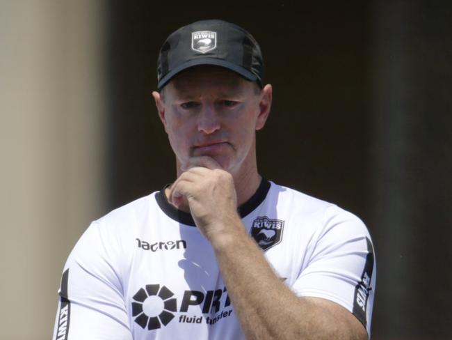 DENVER, CO - JUNE 20: Head coach Michael Maguire of the New Zealand Kiwis rugby team during a training session at University of Denver on June 20, 2018 in Denver, Colorado.   Joe Mahoney/Getty Images/AFP == FOR NEWSPAPERS, INTERNET, TELCOS & TELEVISION USE ONLY ==