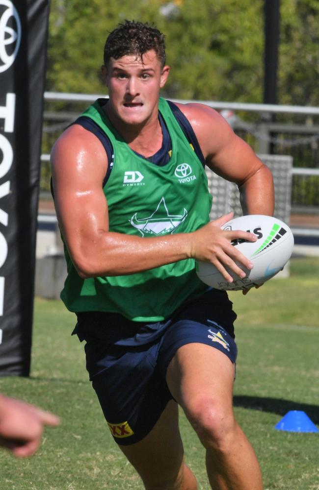 Mitch Dunn during the North Queensland Cowboys pre-season training at Hutchinson Builders Centre in Townsville. Picture: Matthew Elkerton