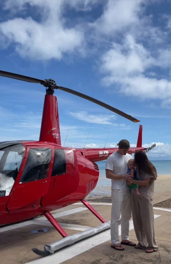 The Bryckis are enjoying a getaway to Queensland after their exciting announcement. Picture: Instagram/jadetunchy