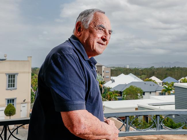 Holocaust survivor Peter Baruch at his home on the Gold Coast. Picture: Glenn Campbell.