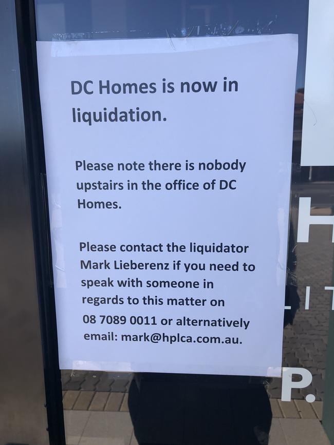 D &amp; C Homes has been placed in liquidation. Picture: Cameron England.