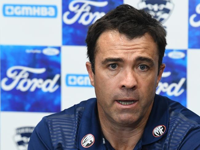 Cats coach Chris Scott is being chased for almost $830,000 in a bitter dispute over rent for a pub in Western Australia. Picture: AAP/Julian Smith