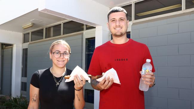 Democracy sausages at Nakara as Territorians cast their votes on May 3, 2025. Picture: Pema Tamang Pakhrin