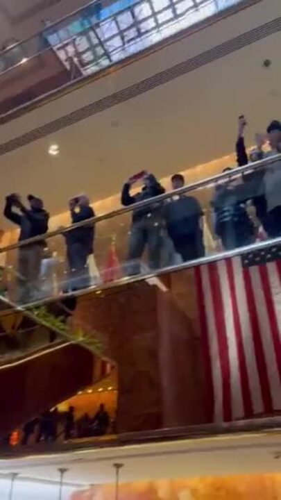 Protesters Rally in Trump Tower for Release of Mahmoud Khalil