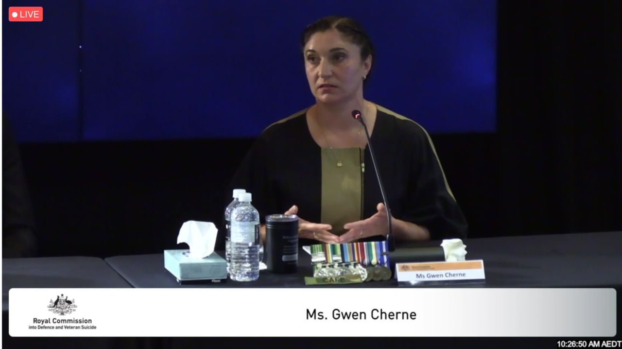 Gwen Cherne met her husband Peter while in Afghanistan in 2008.