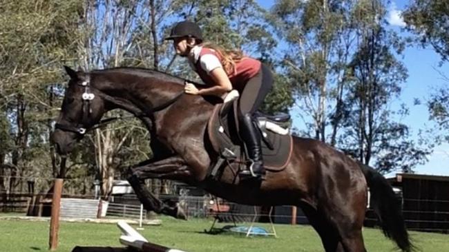 Jake the retired racehorse with former owner Nikki Plint in his younger days.