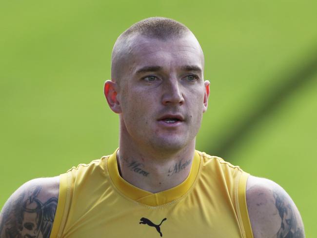 Dustin Martin at Richmond AFL training. Wednesday, January 24, 2024. Picture: David Crosling