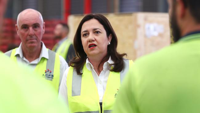 Ms Palaszczuk has defended the border closure again. (Photo by Jono Searle/Getty Images)