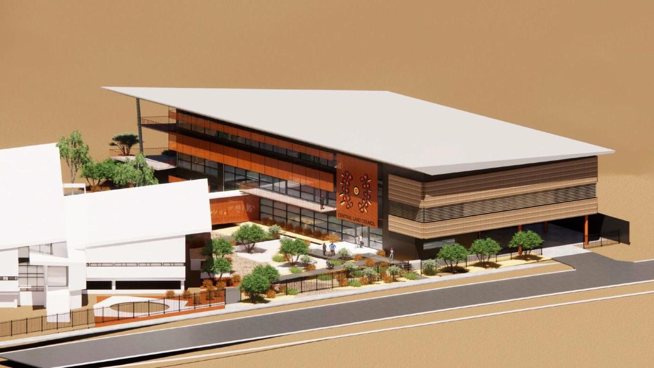 Designs of the new three-storey office building proposed by the Central Land Council for their Alice Springs headquarters.