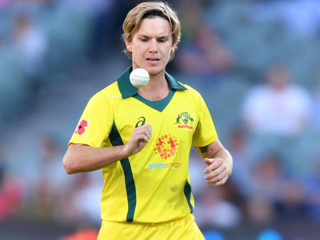 Adam Zampa has emerged as the Aussies’ No.1 white ball wrist spinner. Picture: AAP