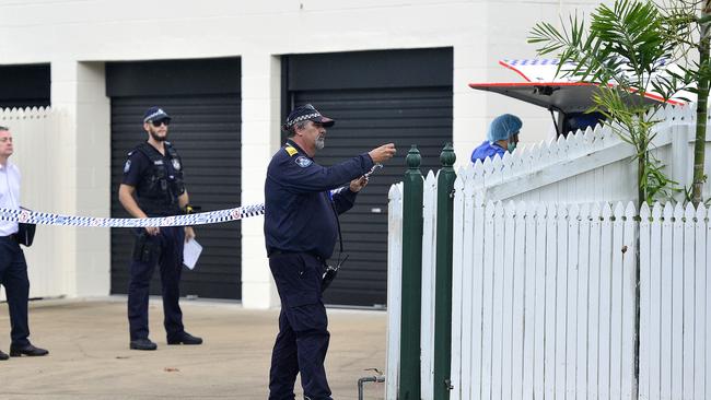 Police at the scene of the stabbing in Pimlico. PICTURE: MATT TAYLOR.