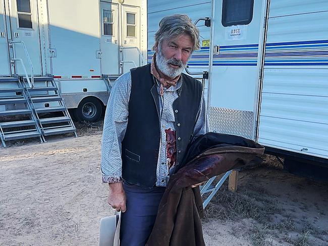 Alec Baldwin on the set of movie 'Rust' in Santa Fe, New Mexico. Picture: Suppled