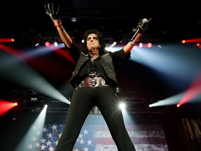 Alice Cooper performs at Brisbane Entertainment Centre. Picture: Mark Calleja/AAP