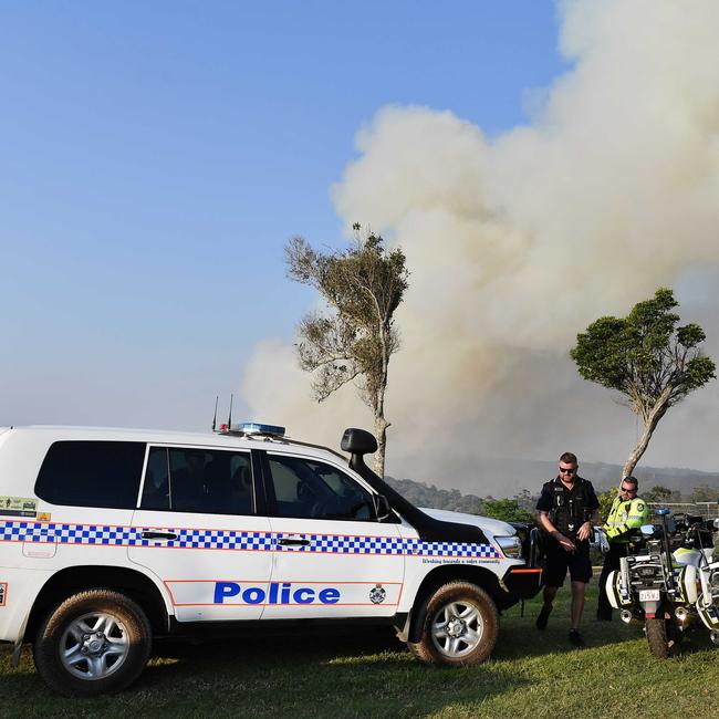 Obi Valley bushfire, Schultz Road, Witta, looking North direction. Picture: Patrick Woods.
