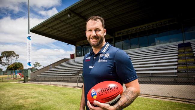 New South Adelaide coach Jarrad Wright at Noarlunga. Picture: AAP Image/James Elsby