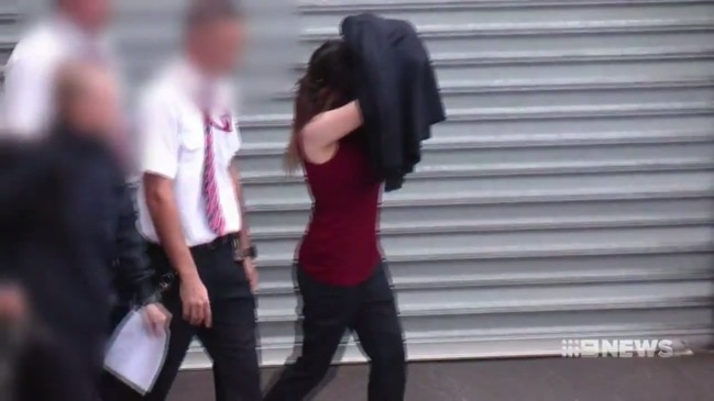 Moment woman wanted by FBI is arrested in Adelaide (9 News)