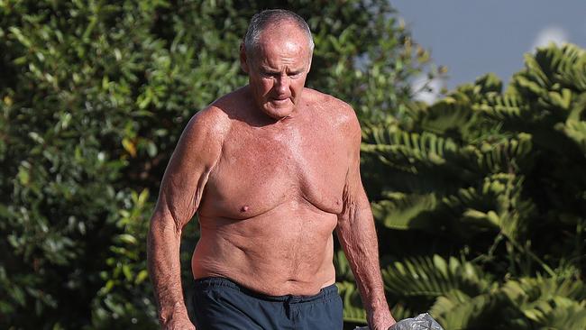 Chris Dawson outside his home in Coolum on the Sunshine Coast in May. Picture: Lyndon Mechielsen