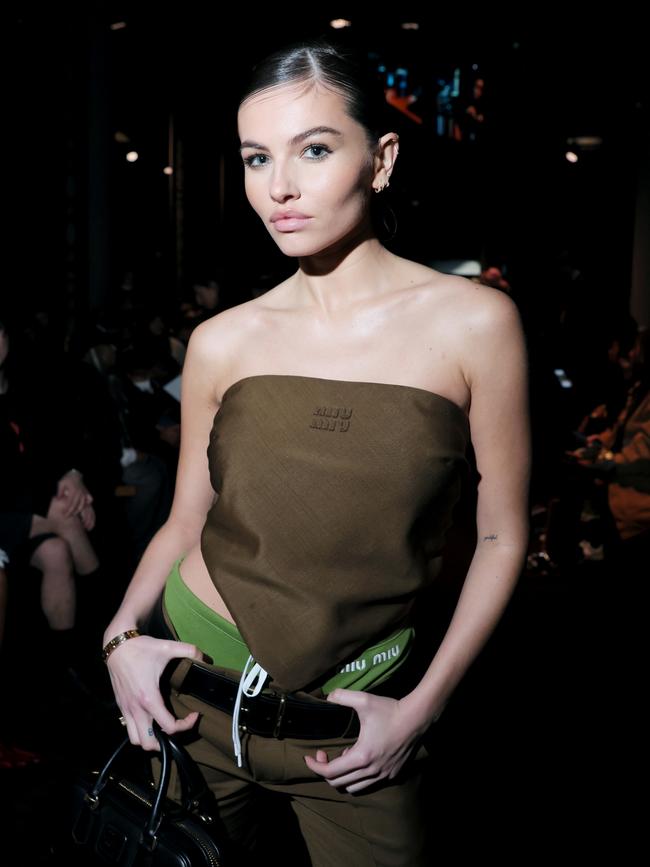 Blondeau at the Miu Miu Womenswear Fall/Winter show at Paris Fashion Week in March. Picture: Victor Boyko/Getty Images for Miu Miu