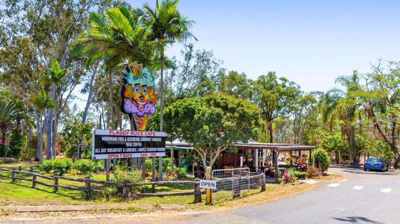 Flaggy Rock Cafe, an iconic roadside cafe on the Bruce Highway, is up for sale. Picture: Elders Real Estate Rockhampton