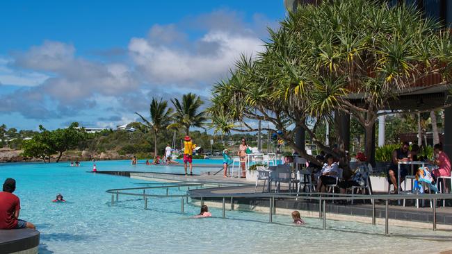 Beautiful swimming lagoon on the beach in Yeppoon. A concept to build a similar facility at Palm Cove has been released.