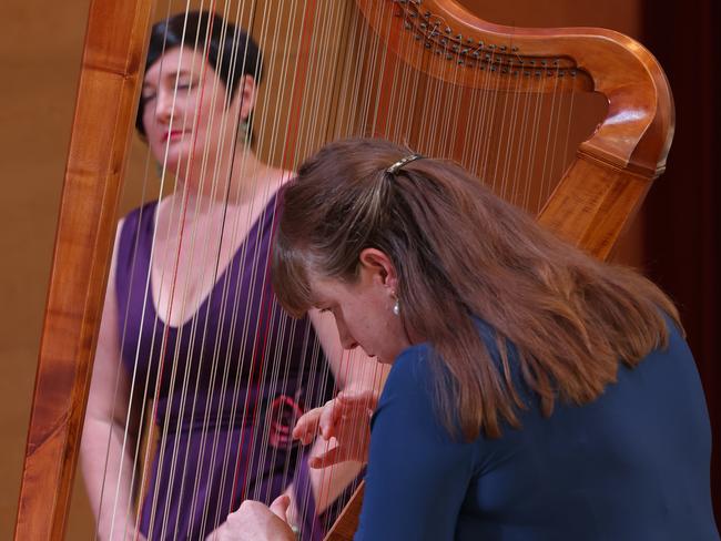 Adelaide Festival 2022. Dolcissimo - Resonance: Chamber Landscapes, soprano Anna Fraser and baroque harpist Hannah Lane. Picture: Tony Lewis, supplied