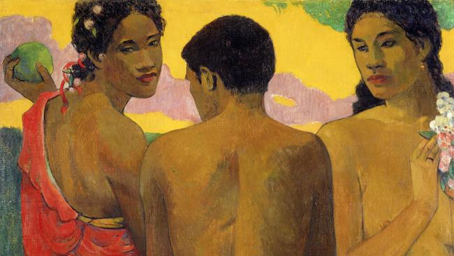 Paul Gauguin Three Tahitians (Trois tahitiens) 1899 part of perhaps the most important in Australia this year, was Gauguin’s world at the National Gallery of Australia.