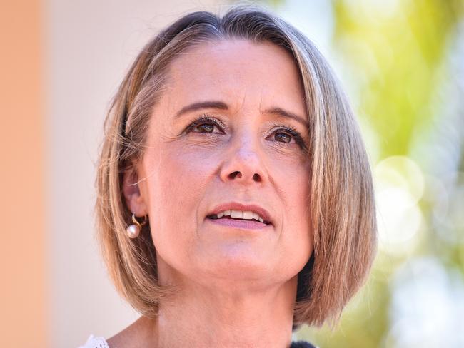 SYDNEY, AUSTRALIA - NewsWire Photos , September 11, 2021: Deputy Labor Leader Kristina Keneally speaks at a press conference in west Sydney.  Picture: NCA NewsWire / Flavio Brancaleone