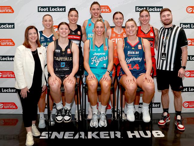 WNBL players gather for their season kaWNBL players gather for their season launch at Foot Locker. Picture: Kelly Defina/Getty Images