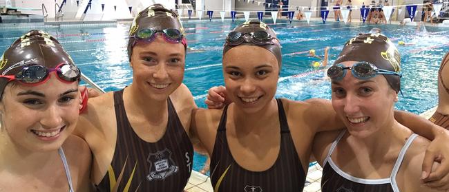 St Rita's College 200m medley relay team which finished second at the CaSSSA Cup swimming carnival held at Chandler.