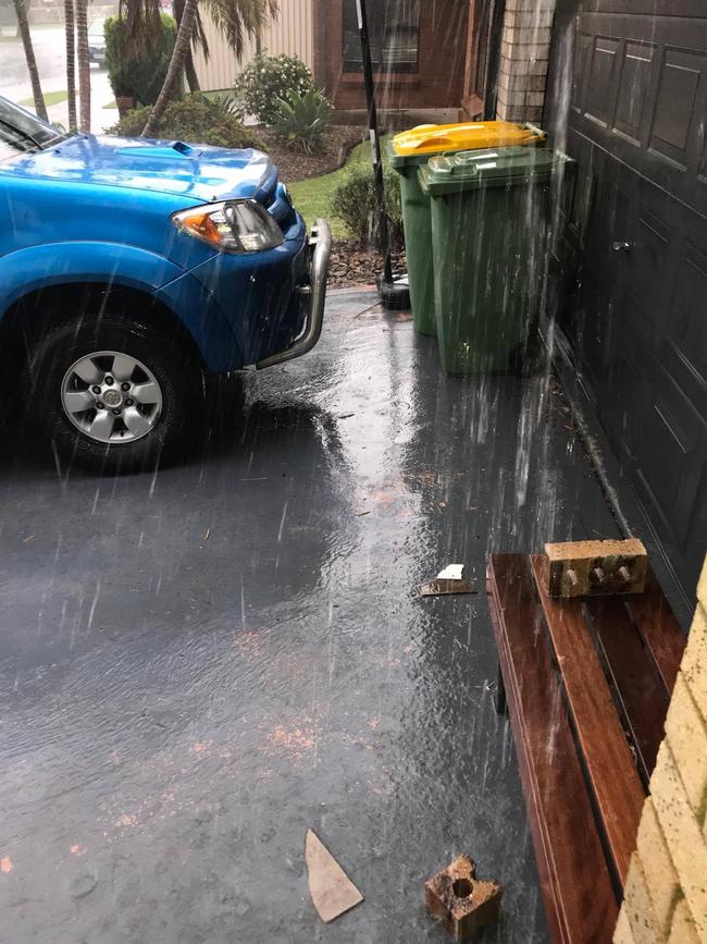 Burleigh Waters local Jade Smith had a ‘mini tornado’ rip through her house during the storm. Photo: Jade Smith