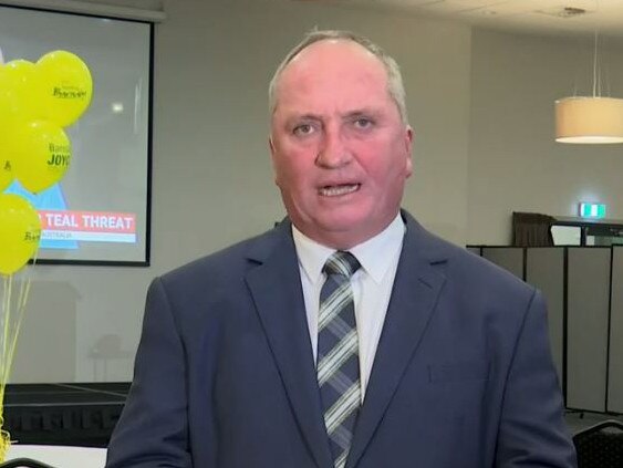 Barnaby Joyce on ABC's election night coverage. Picture: ABC News