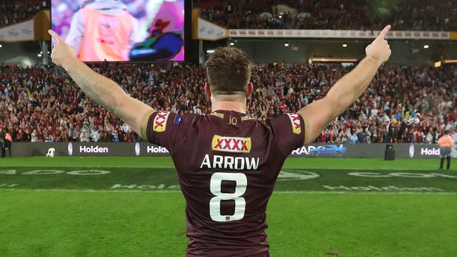 Jai Arrow celebrates winning Game 3 last year. Picture: Peter Wallis